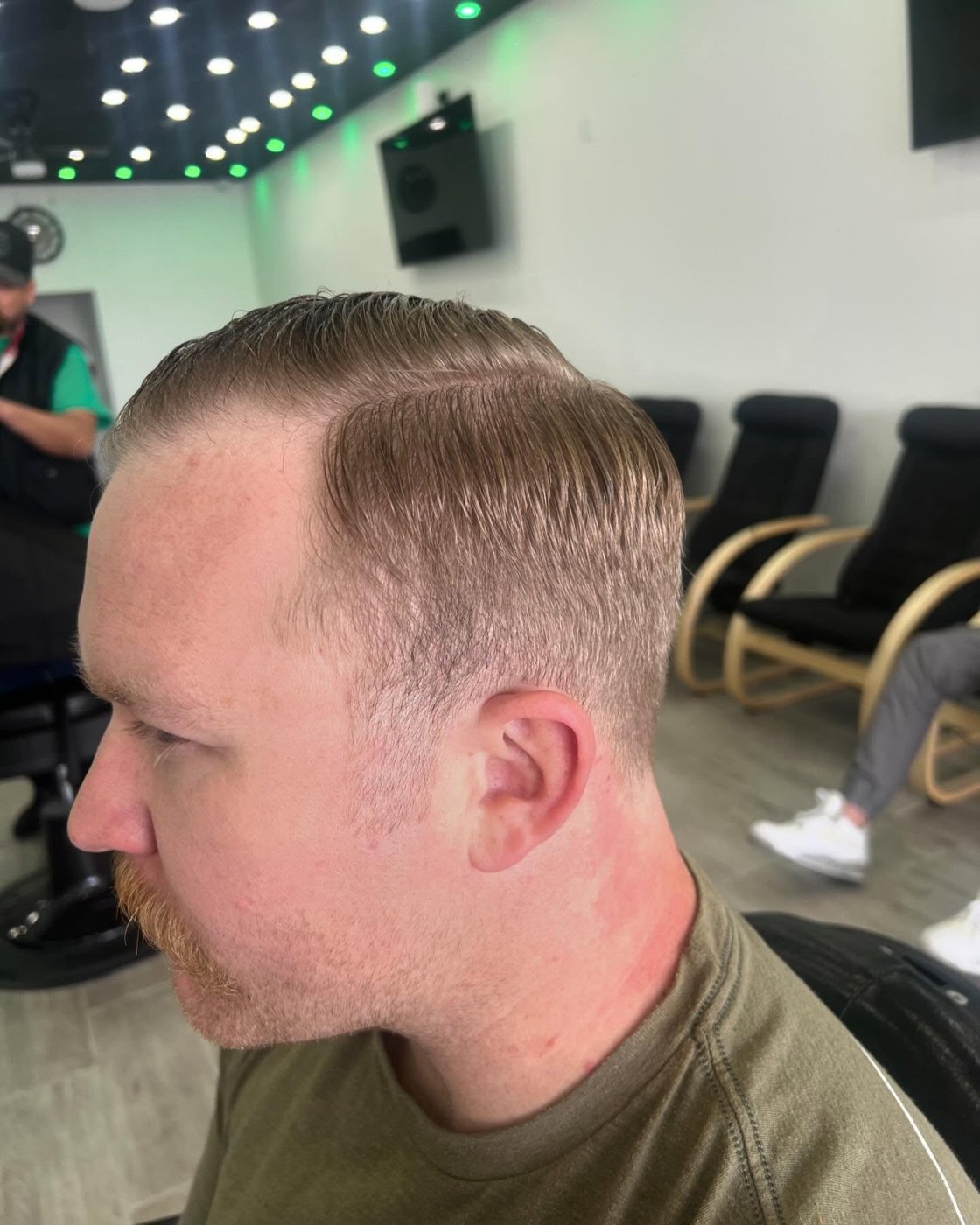 Scissor cut blended over the ears — Blades of Gold Barbershop, Phoenix AZ